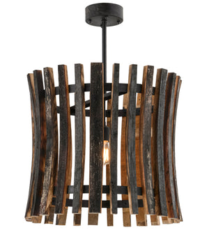 2nd Avenue - 57846-60 - One Light Pendant - Barrel Stave - Costello Black