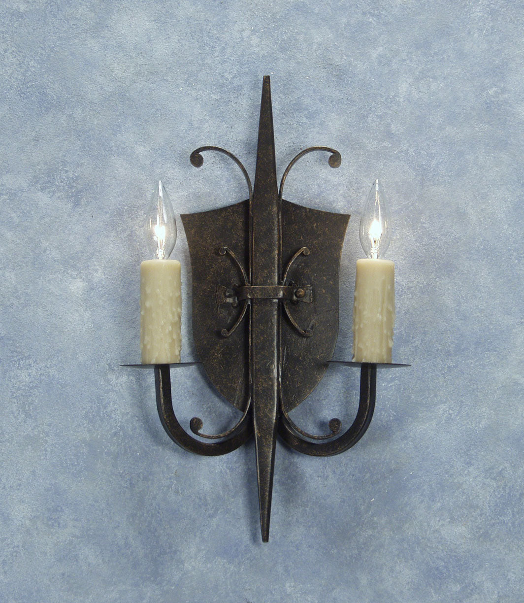 2nd Avenue - 741029.2.ADA - Two Light Wall Sconce - Shield - Gilded Tobacco