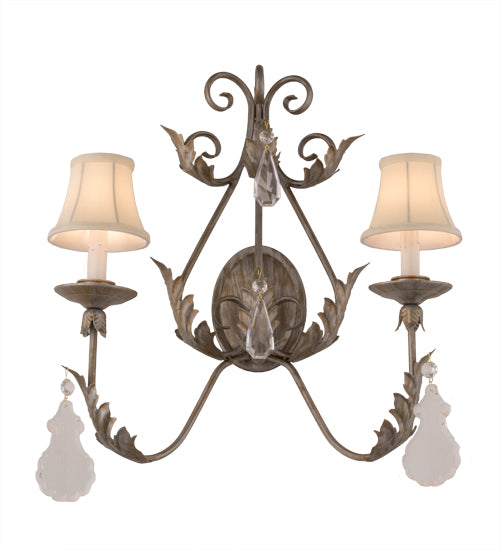 2nd Avenue - 75400.2.X.S - Two Light Wall Sconce - French Elegance - Antique Silver