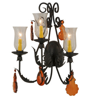 2nd Avenue - 75400.3.X.AMB - Three Light Wall Sconce - French Elegance - Chestnut