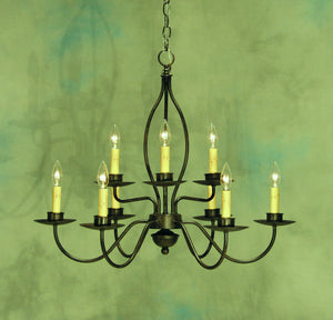 2nd Avenue - 8000.28.ES - Nine Light Chandelier - Earl - Rustic Iron