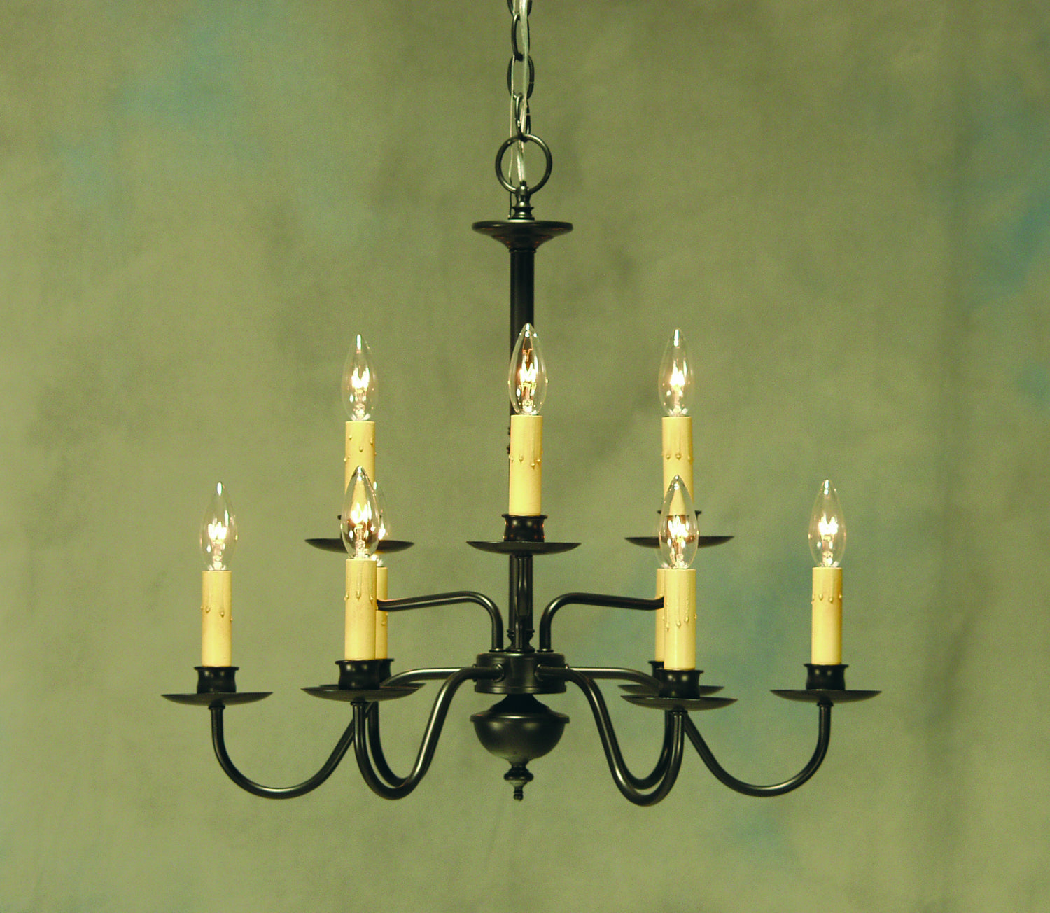 2nd Avenue - 8001.22.ES - Nine Light Chandelier - Ean - Blackwash