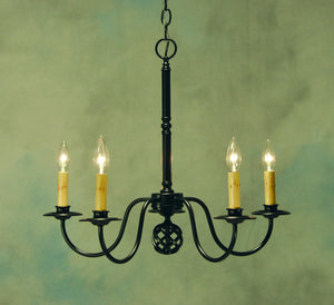 2nd Avenue - 8003.22.ES - Five Light Chandelier - Edson - Blackwash