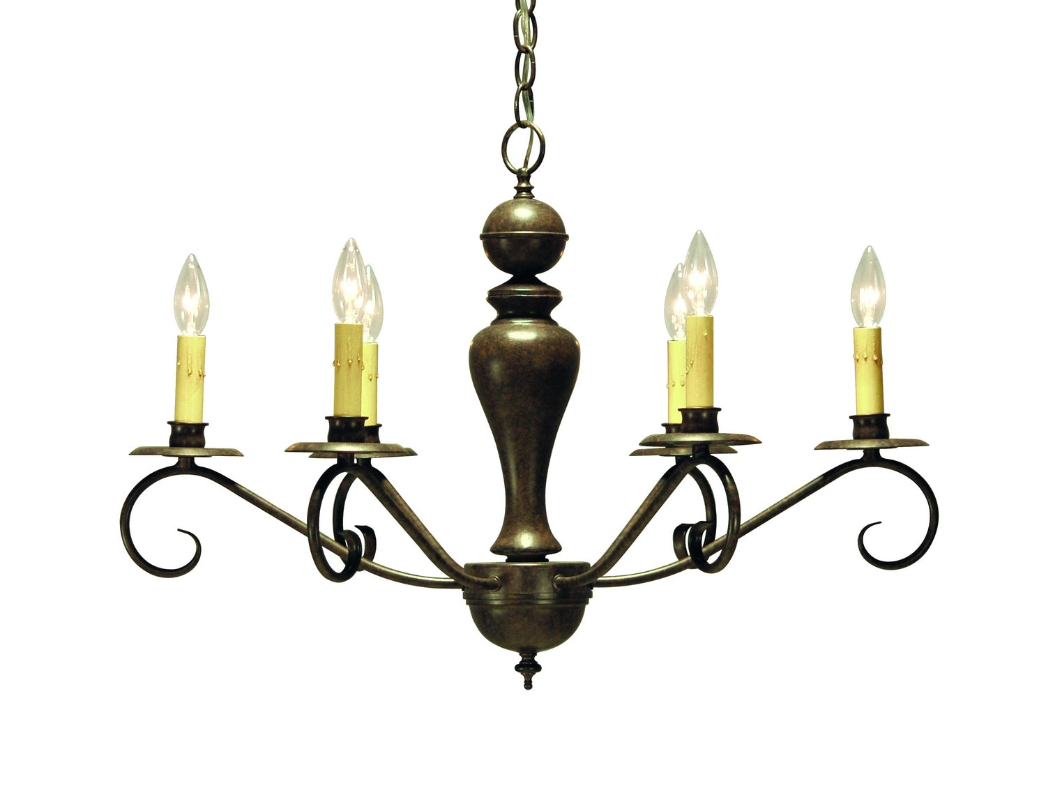 2nd Avenue - 8007.28.ES - Six Light Chandelier - Emory - Chestnut