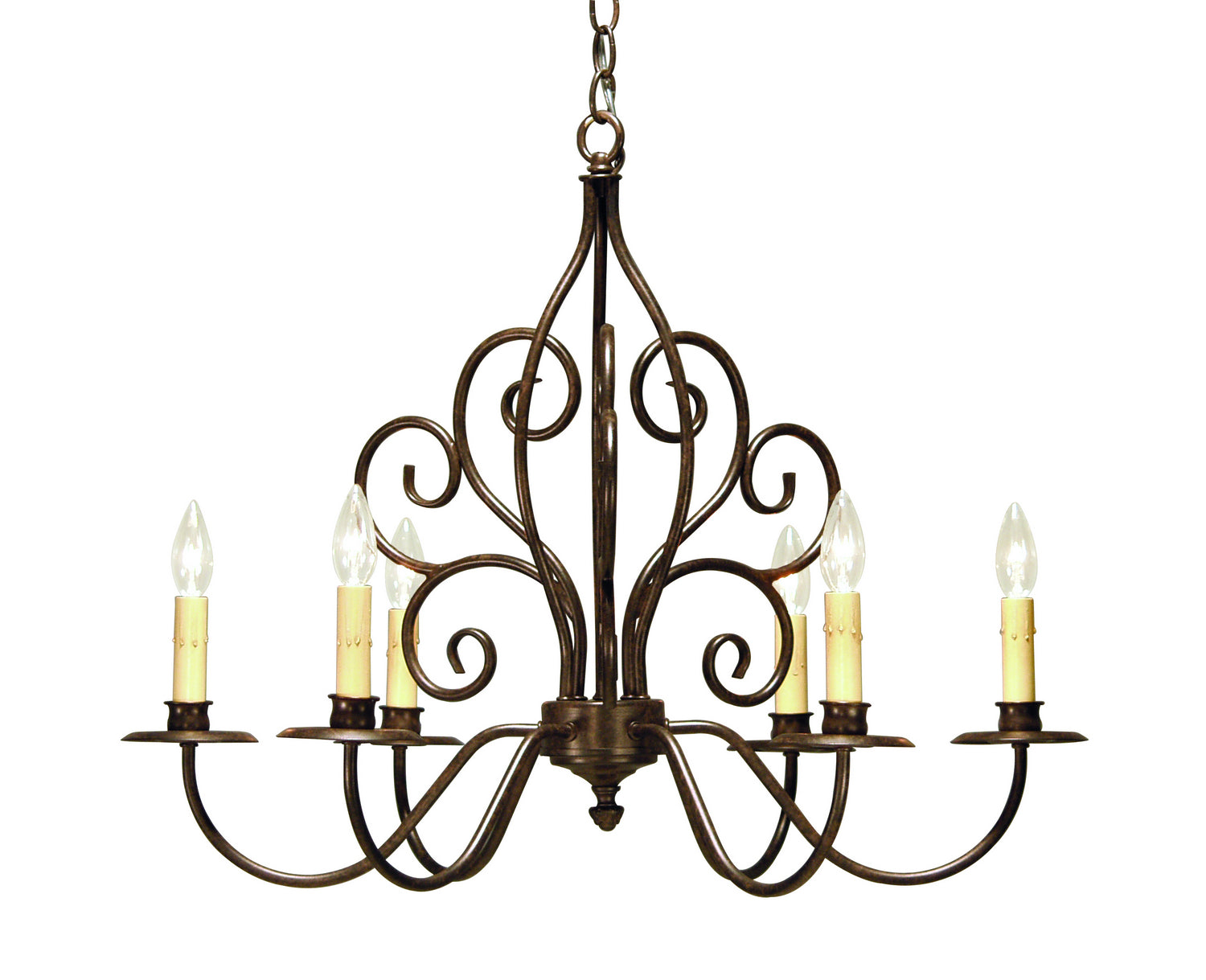 2nd Avenue - 8008.28.ES - Six Light Chandelier - Eve - Rustic Iron