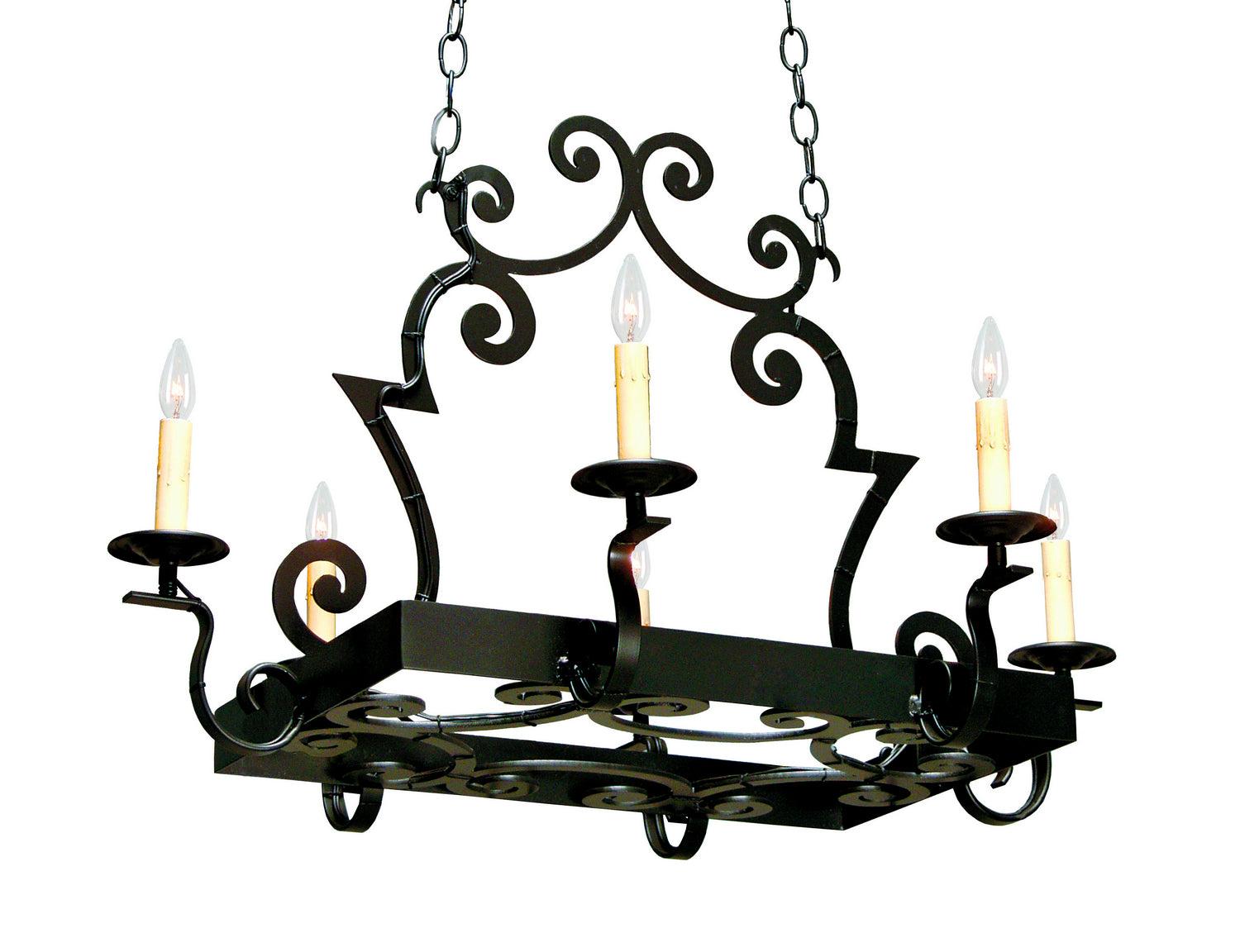 2nd Avenue - 8017.26.ES - Six Light Pot Rack - Elara - Antiquity