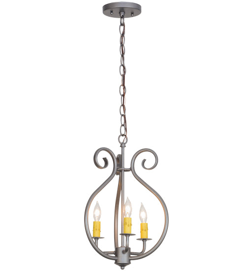 2nd Avenue - 8018.12.ES.CH.BP - Three Light Chandelier - Easton - Blackened Pewter