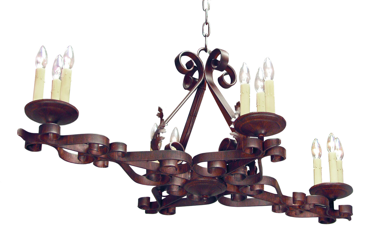 2nd Avenue - 8020.42.ES - 12 Light Chandelier - Elianna - Rustic Iron