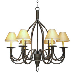 2nd Avenue - 87062.32 - Six Light Chandelier - Bell - Rusty Nail