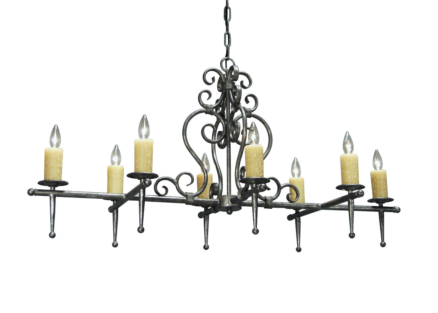 2nd Avenue - 871000.48 - Eight Light Chandelier - Monica - Smoke