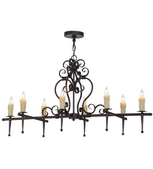 2nd Avenue - 871000.48.MB - Eight Light Chandelier - Monica - Mahogany Bronze