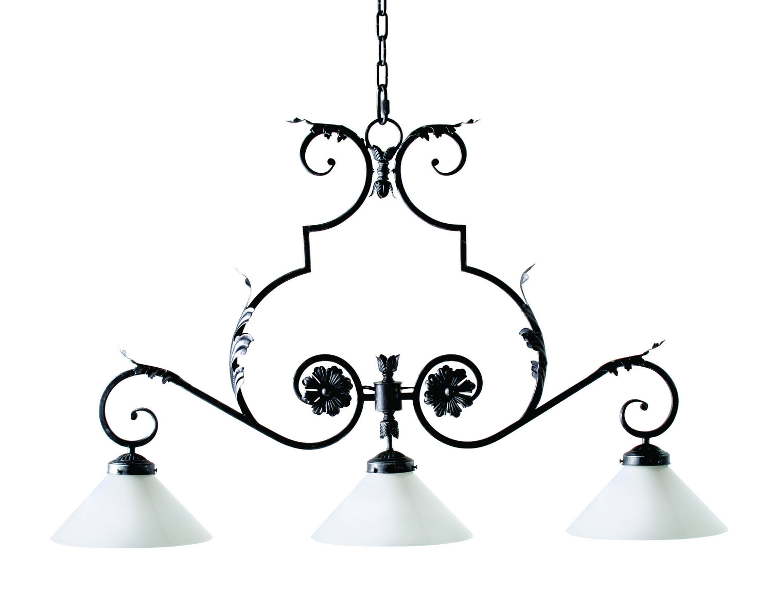 2nd Avenue - 871013.48 - Three Light Island Pendant - Dahlia - Blackwash