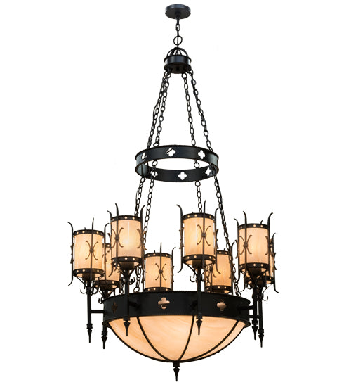 2nd Avenue - 871015.48.PERF - 40 Light Chandelier - Sabrina - Black Textured