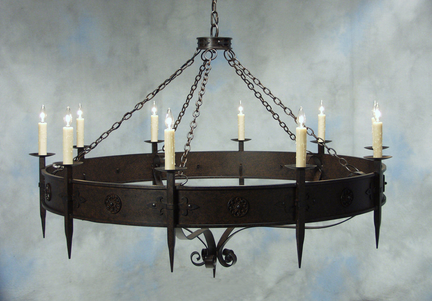 2nd Avenue - 871019.66 - Ten Light Chandelier - Calandra - Gilded Tobacco