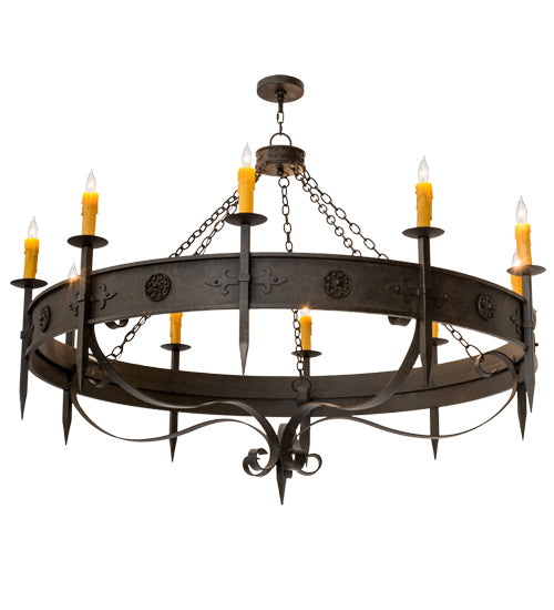 2nd Avenue - 871019.66.065T - Ten Light Chandelier - Calandra - Chestnut