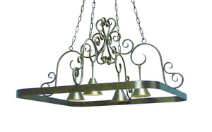 2nd Avenue - 871067.48 - Four Light Pot Rack - Celeste - Gilded Tobacco