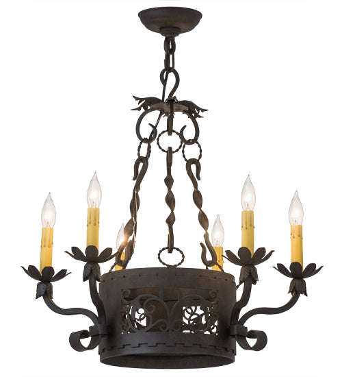 2nd Avenue - 871075.24.ND - Six Light Chandelier - Dragone - Chestnut