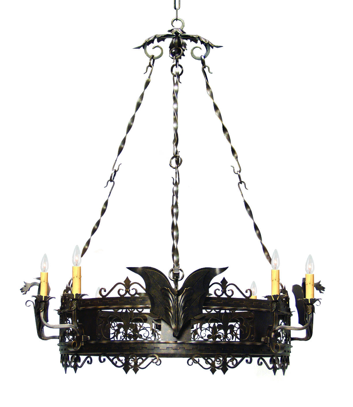 2nd Avenue - 871075.46 - Eight Light Chandelier - Dragone - Gilded Tobacco