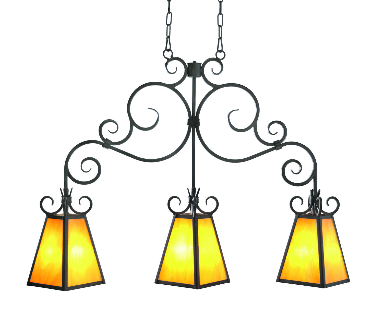 2nd Avenue - 871089.48 - Three Light Island Pendant - Wellington - Gilded Tobacco