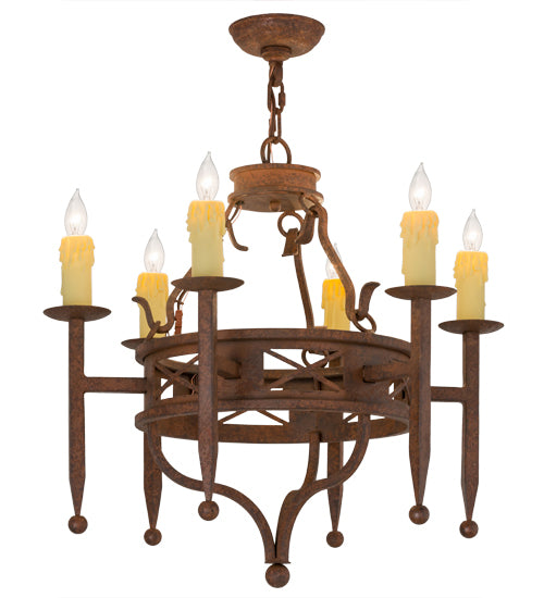 2nd Avenue - 871113.24.MOD - Six Light Chandelier - Jasmine - Rusty Nail