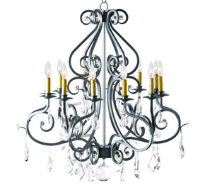 2nd Avenue - 871146.32.X - 12 Light Chandelier - Gia - Blackened Pewter