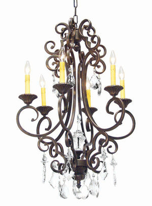 2nd Avenue - 871199.24.X - Six Light Chandelier - Aumberto - Gilded Tobacco