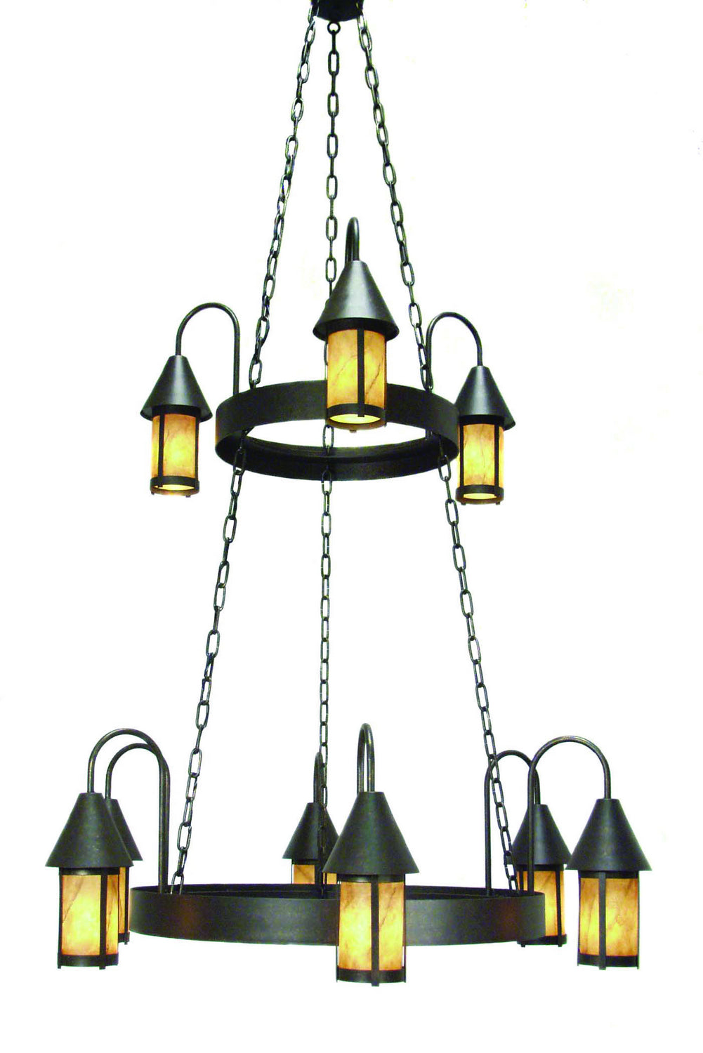 2nd Avenue - 871226.48 - Nine Light Chandelier - Algonquin - Gilded Tobacco