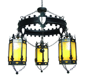 2nd Avenue - 871232.54.3LT - Three Light Chandelier - Valhalla - Blackwash