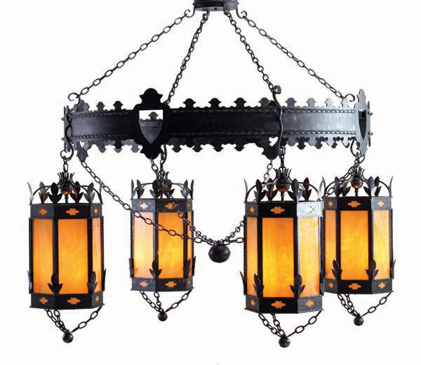 2nd Avenue - 871232.72.4LT - Four Light Chandelier - Valhalla - Blackwash