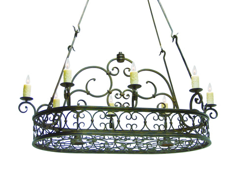 2nd Avenue - 871283.54.DL - Ten Light Pot Rack - Cira - Gilded Tobacco