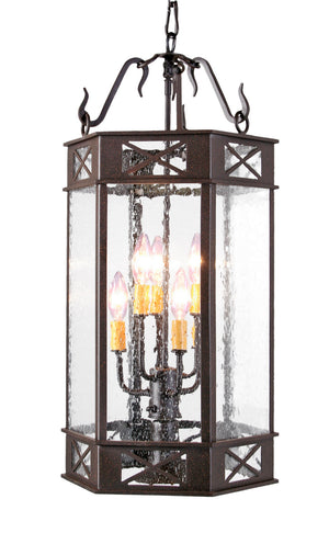 2nd Avenue - 871300.14 - Seven Light Foyer Lantern - Gina - Cajun Spice