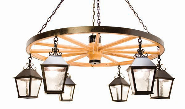 2nd Avenue - 871434.58 - Six Light Chandelier - Silverton - Blackwash