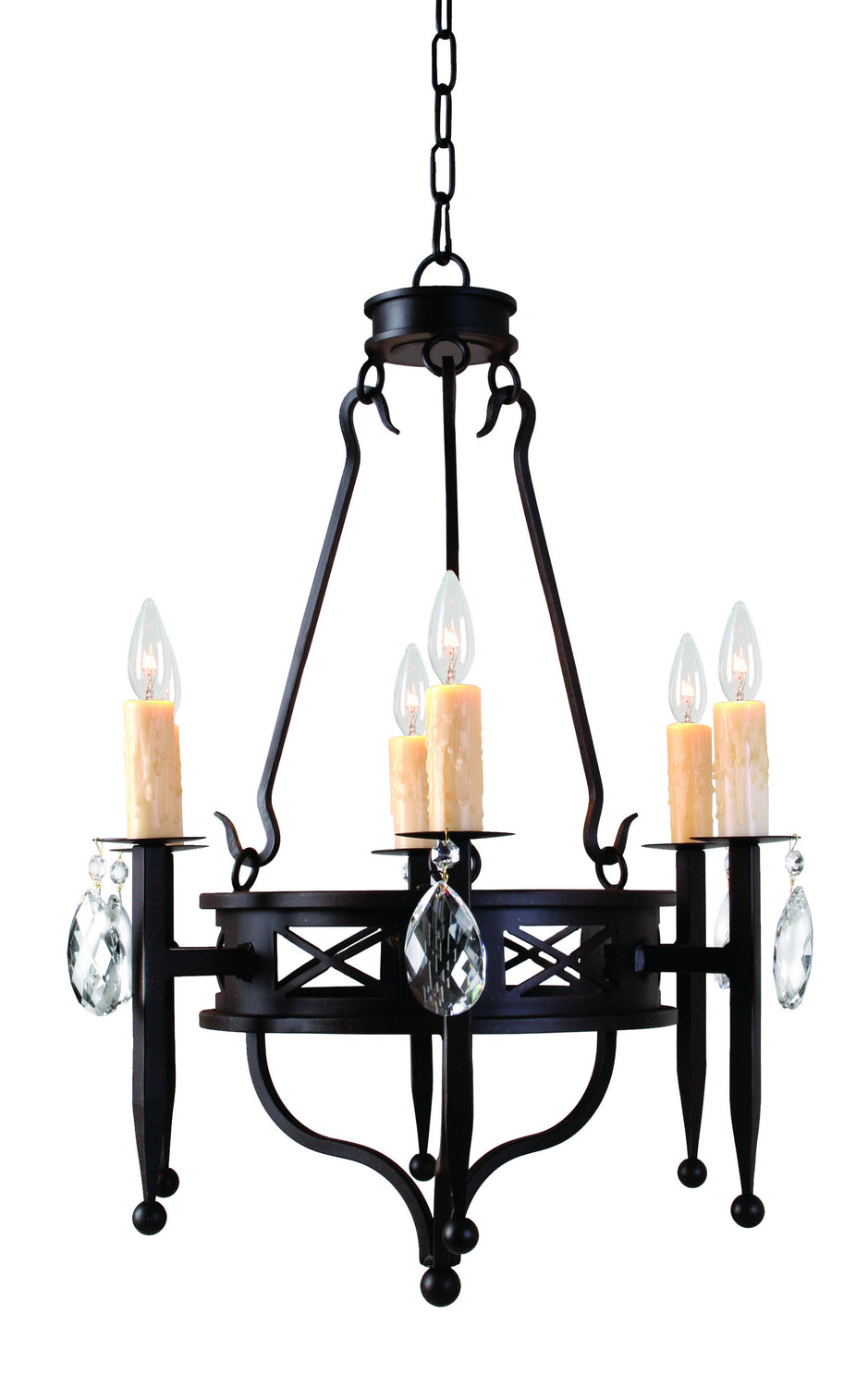 2nd Avenue - 871489.24.X - Six Light Chandelier - Gina - Blackwash