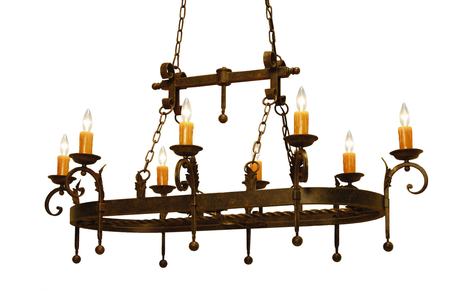 2nd Avenue - 871492.54 - Eight Light Chandelier - Andorra - Gilded Tobacco