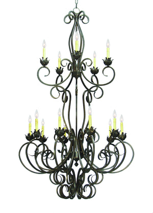 2nd Avenue - 871502.42 - 15 Light Chandelier - Alexis - Gilded Tobacco