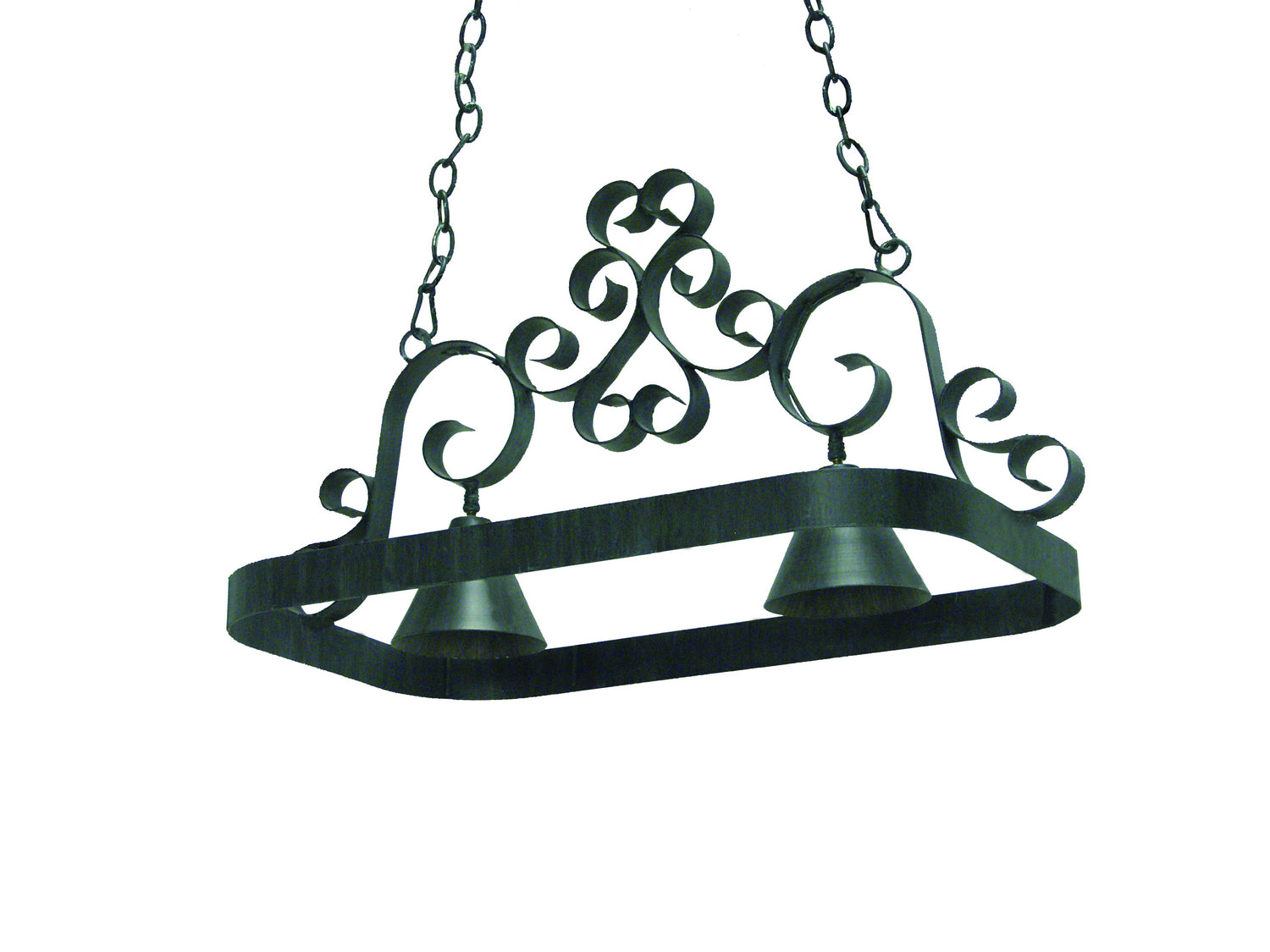 2nd Avenue - 87244.32 - Two Light Pot Rack - Hayley - Blackwash