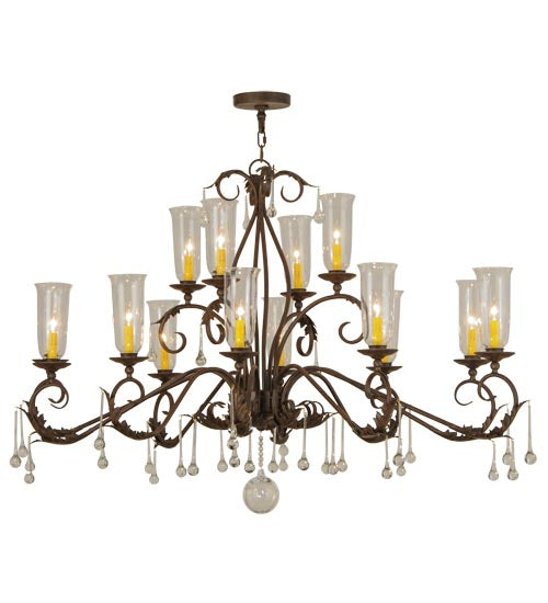 2nd Avenue - 87636.60.X.TDROP - 14 Light Chandelier - Windsor - Classic Rust