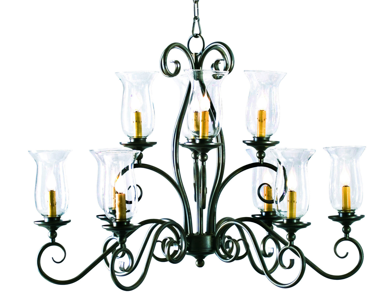 2nd Avenue - 87639.36 - Ten Light Chandelier - Wallis - Gilded Tobacco