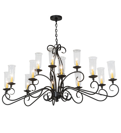 2nd Avenue - 87639.60.072U - 14 Light Chandelier - Wallis - Blackwash