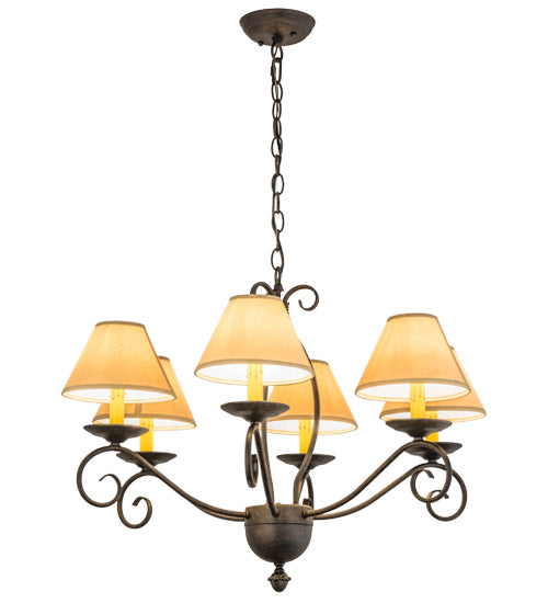 2nd Avenue - 87698.26.065T - Six Light Chandelier - Sienna - Chestnut