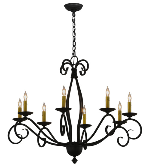 2nd Avenue - 87698.36 - Eight Light Chandelier - Sienna - Blackwash