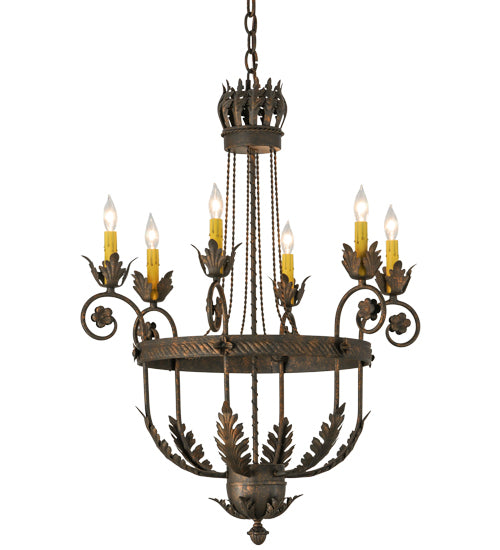 2nd Avenue - 87806.26 - Six Light Chandelier - Antonia - Gilded Tobacco