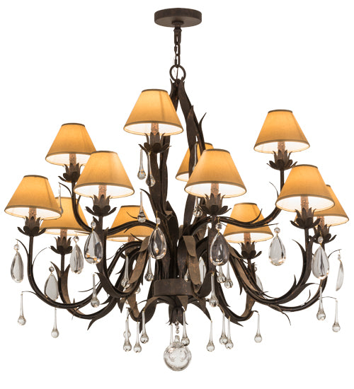 2nd Avenue - 87879.42.39H.X - 12 Light Chandelier - Slenderleaf - Copper Rust