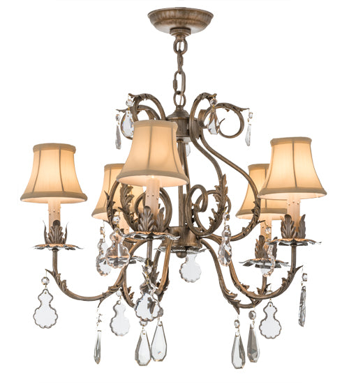 2nd Avenue - 87896.24.X.S - Five Light Chandelier - Chantilly - Antique Silver