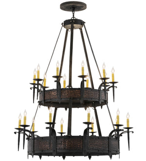 2nd Avenue - S18611-22 - 24 Light Chandelier - Costello - Costello Black / Blackened Cop