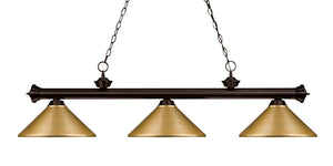 Z-Lite - 200-3BRZ-MSG - Three Light Billiard - Riviera - Bronze