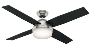 Hunter - 59216 - 52" Ceiling Fan - Dempsey - Brushed Nickel