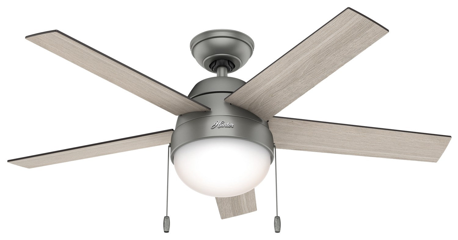 Hunter - 59267 - 46" Ceiling Fan - Anslee - Matte Silver