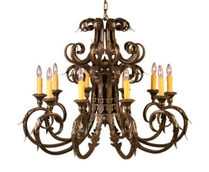 2nd Avenue - 01.0810.42.1TR - Ten Light Chandelier - Serratina - Autumn Leaf