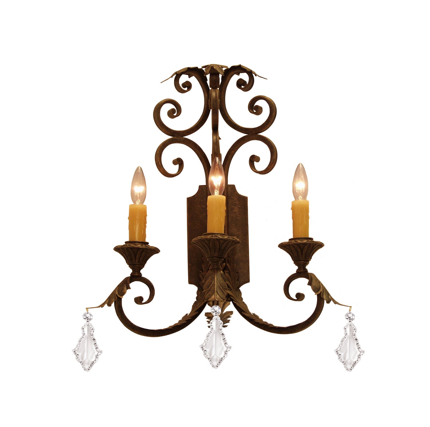 2nd Avenue - 751120.3.X - Three Light Wall Sconce - Serratina - Antiquity